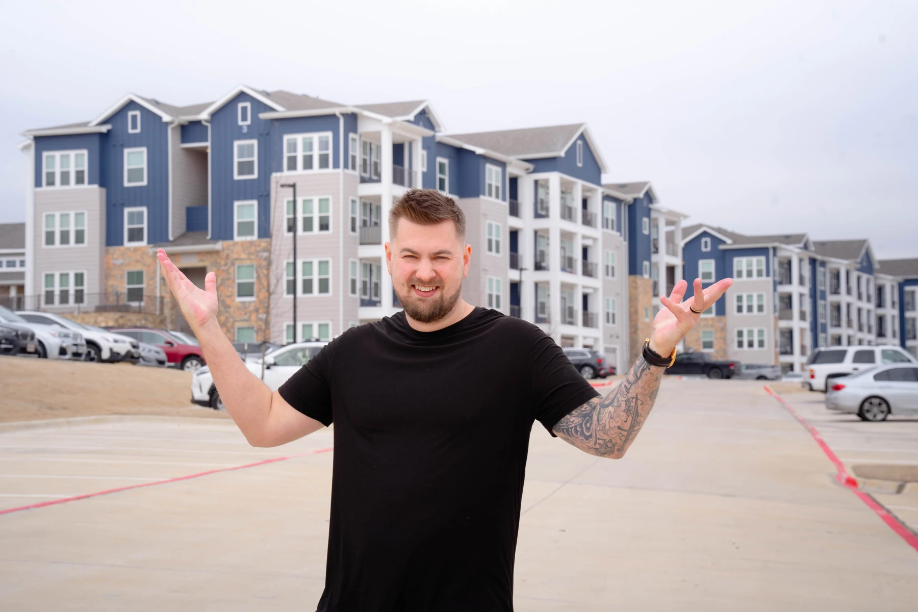 Christian on a visit to an apartment property