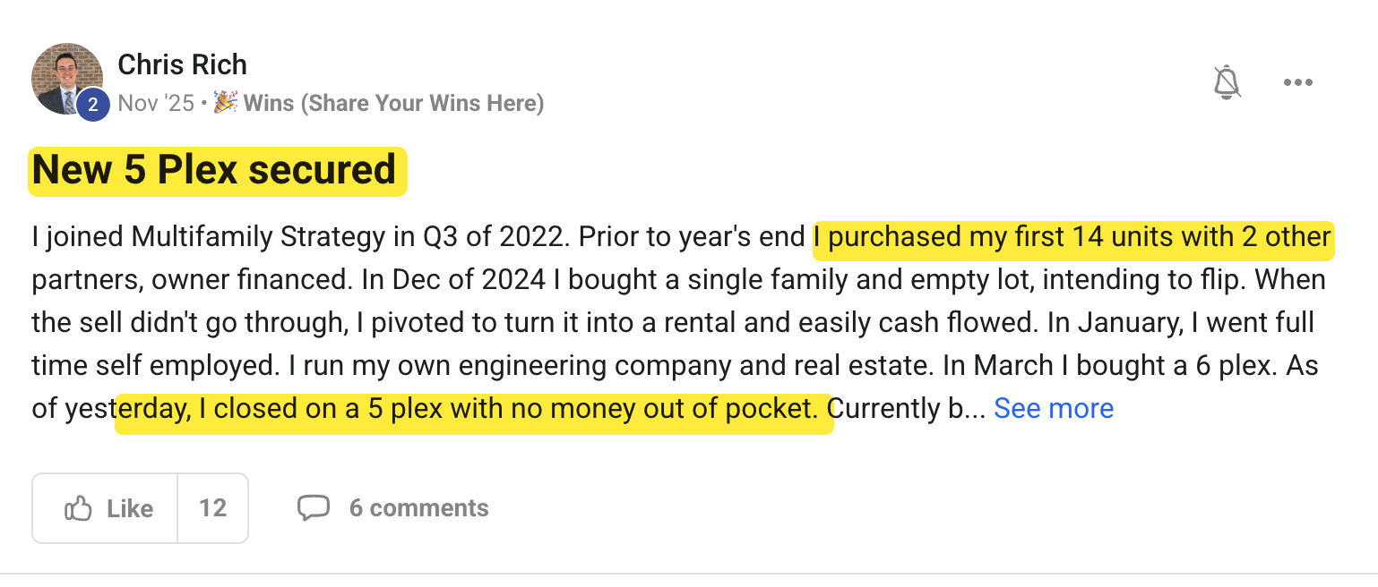Original Multifamily Strategy member update 6
