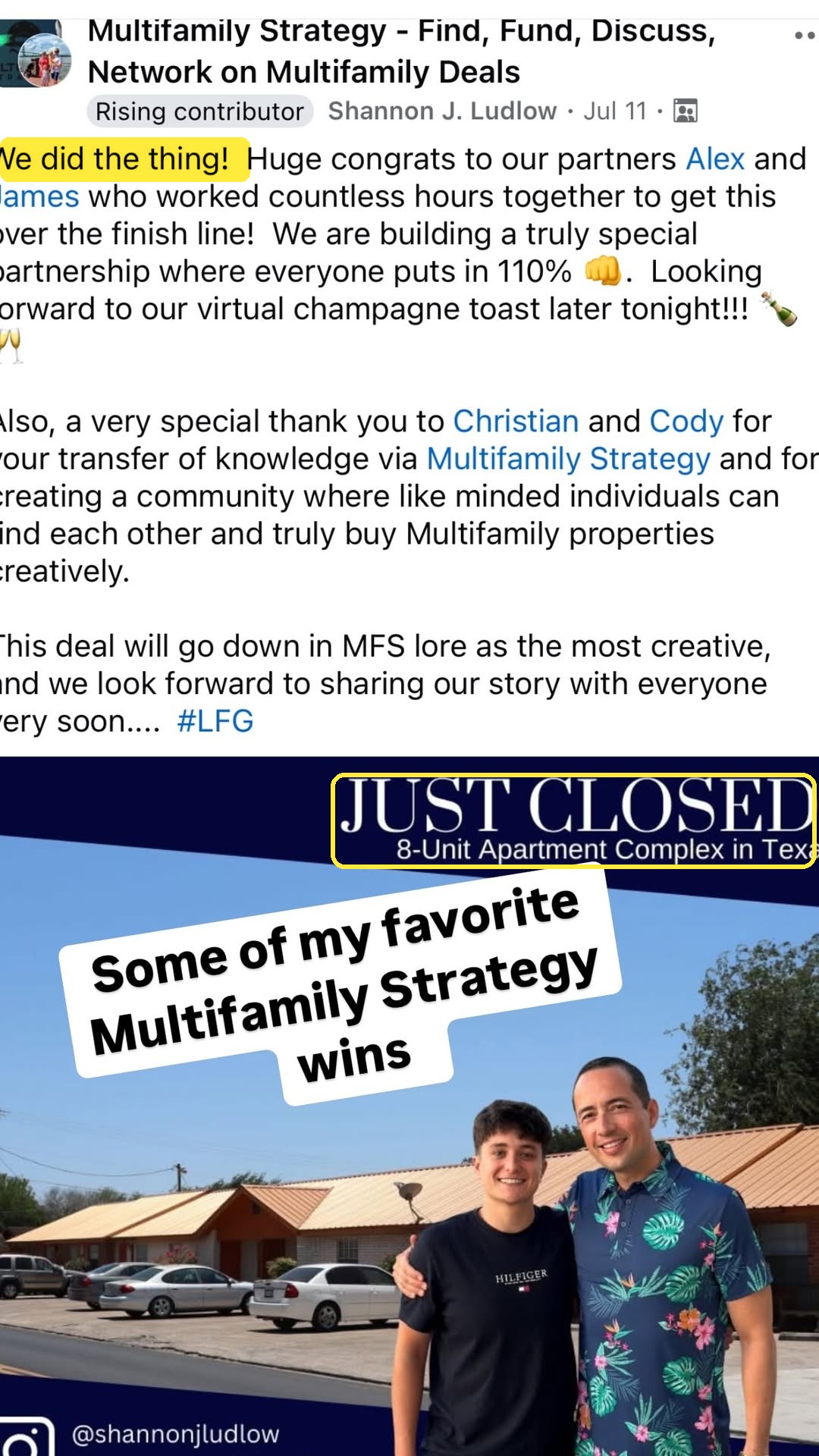 Original Multifamily Strategy member update 20