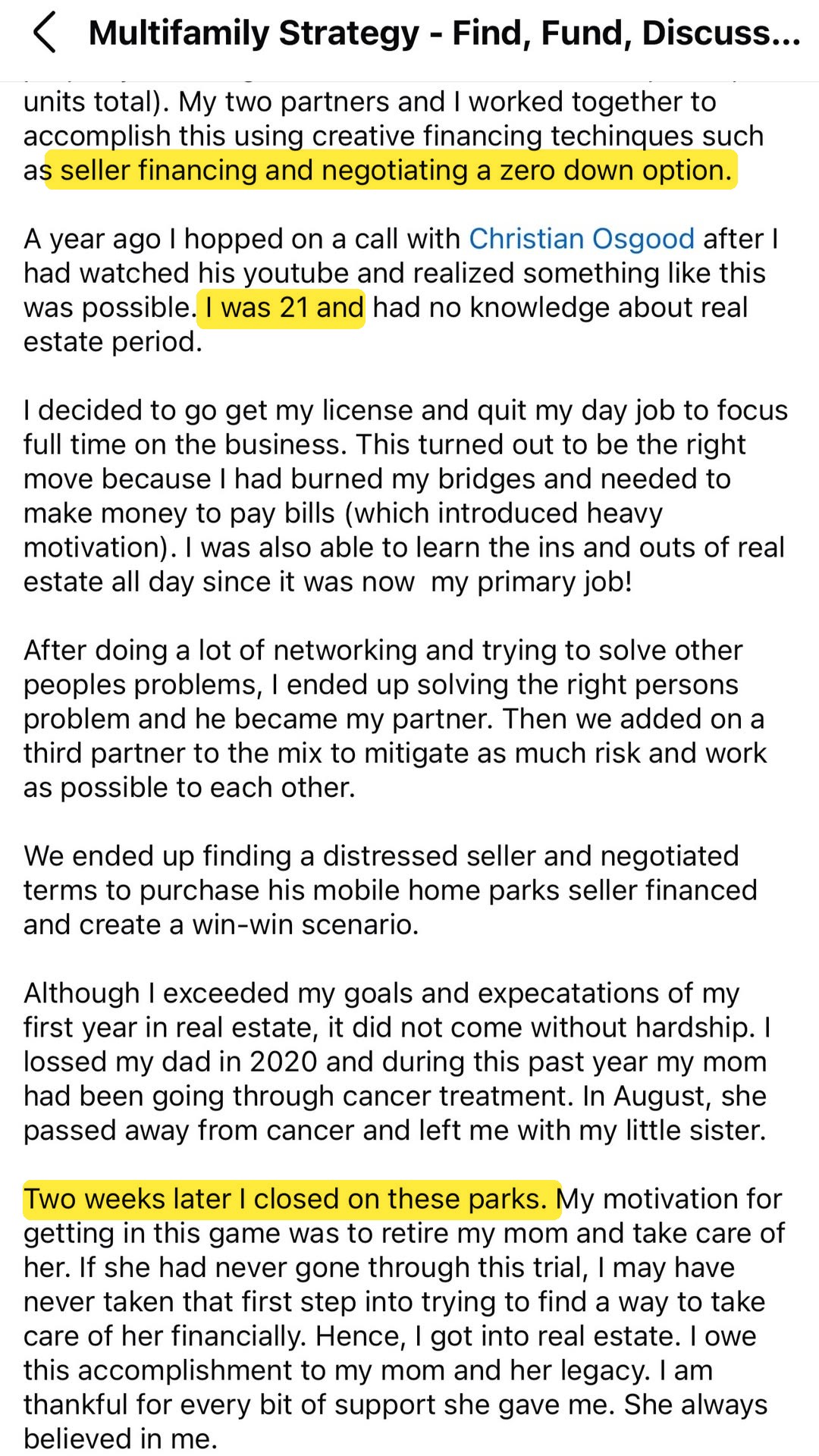 Original Multifamily Strategy member update 32